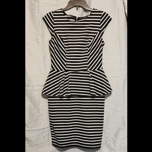 Striped Peplum Dress